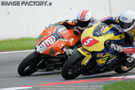2010-05-09 Monza 0208 Ascari - Superstock 1000 - Warm Up - Nico Vivarelli -  KTM 1190 RC8 R